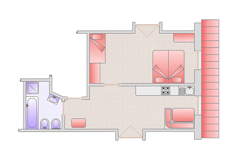 Room map apartment Clara