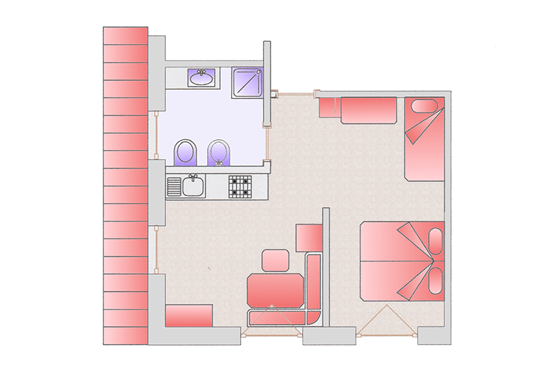 Room map apartment Lisa